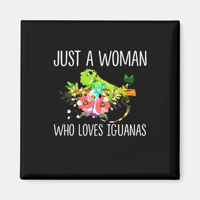 Imán Solamente una mujer que ama las iguanas (Frente)