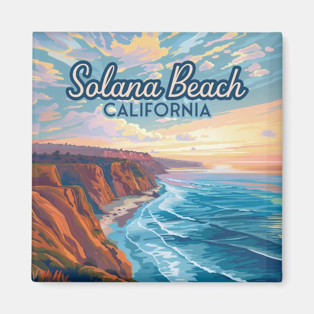 Imán Solana Beach California San Diego Vintage (Frente)