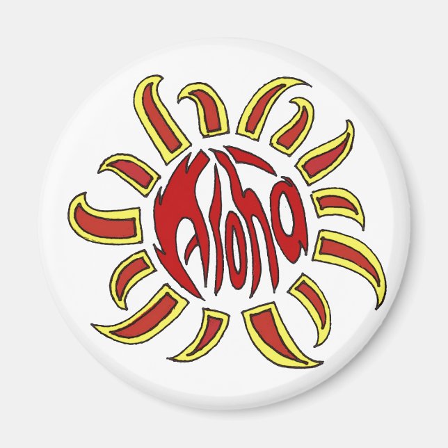 imán solar de aloha (Frente)