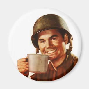 Imán SOLDADO ENROLLADO EN EL EJÉRCITO Cuppa Joe