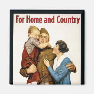 Imán Soldado Patriótico Antiguo para Préstamo de Libert