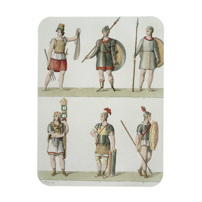 Imán Soldados romanos, detalle de la placa 2, clase 5 d (Vertical)