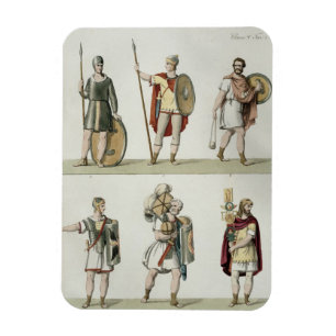 Imán Soldados romanos, detalle de la placa 2, clase 5 d