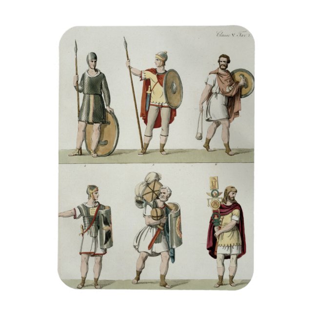 Imán Soldados romanos, detalle de la placa 2, clase 5 d (Vertical)