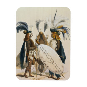 Imán Soldados zulúes del Ejército del Rey Panda, placa 