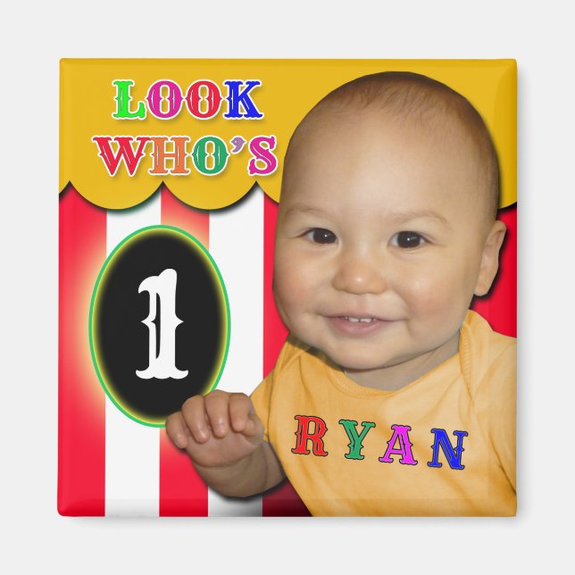 Imán Solicitud de personalizado Mira quién es uno (Frente)