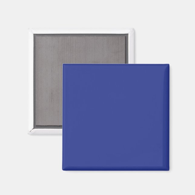 Imán Solid Deep Blue Backdrop | Bold Minimalist Design (Anverso/Reverso)