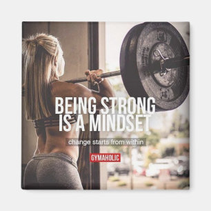 Imán Sólida mentalidad - Inspirador del fitness femenin
