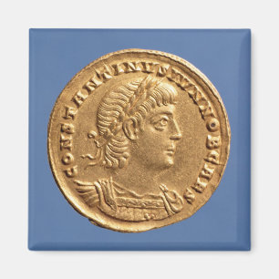 Imán Solidus de Constantina II César cuirassed