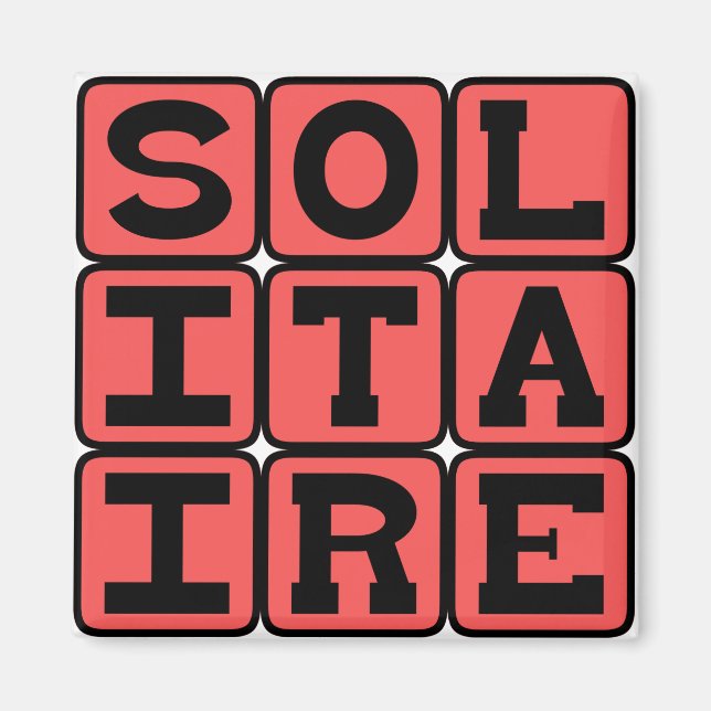 Imán Solitaire, juego de cartas de una persona (Frente)