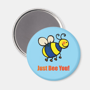 Imán Sólo Abeja Feliz Personalizado Bee
