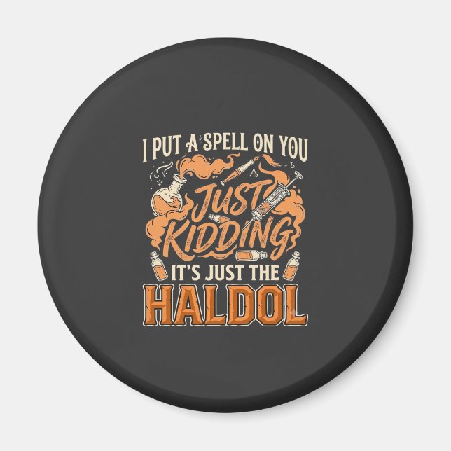 Imán Solo Bromeando Haldol Halloween Potion Botella Jer (Frente)