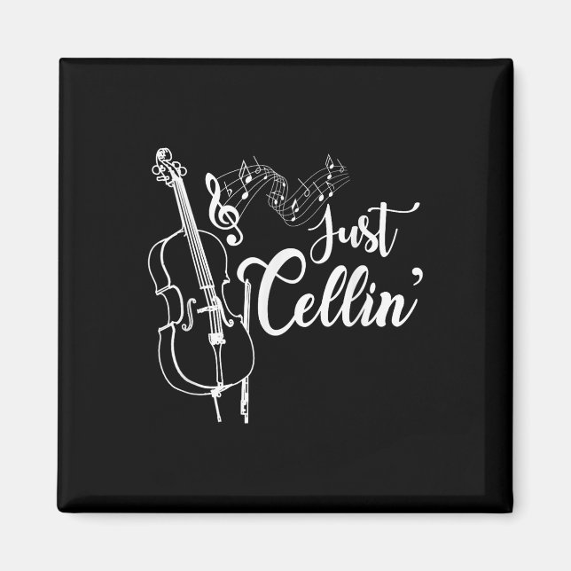 Imán Solo Cellin Cello es un gracioso músico de cómic (Frente)