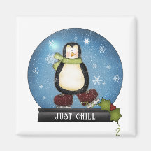 SÓLO CHILL Pingüino Patinaje sobre hielo dentro de