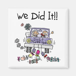 Imán Solo coche Boda casado