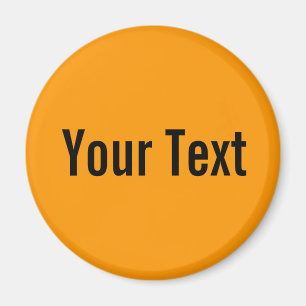 Imán SÓLO COLOR / naranja + tu texto