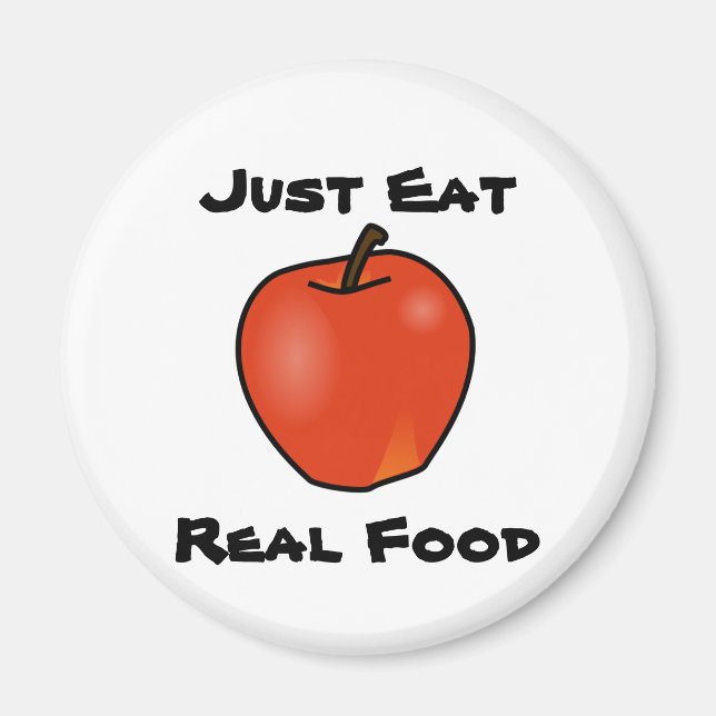 Imán Solo come comida real (Frente)