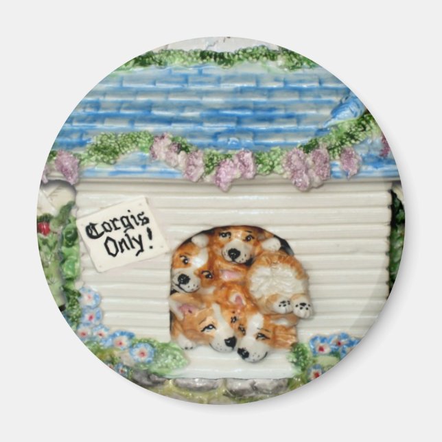 Imán "¡Sólo Corgis!" Corgi Magnet (Frente)