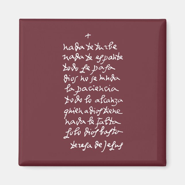 Imán Solo Dios (Que nada te moleste) (Frente)