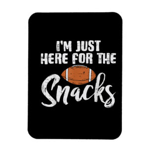 Imán Solo estoy aquí por los snacks de fútbol americano