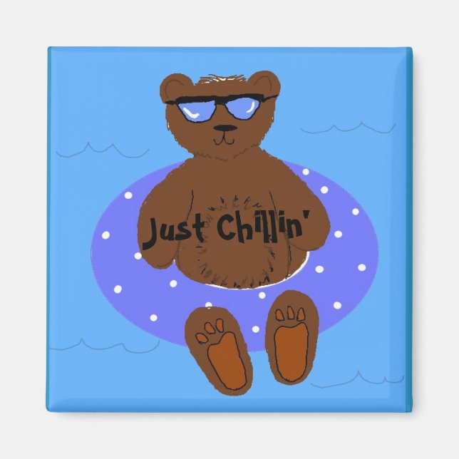 Imán Solo Oso Escalofriante En Un Tubo Interior (Frente)