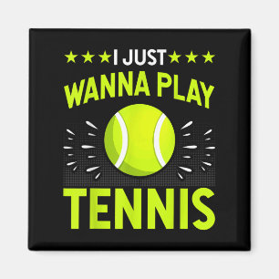 Imán Solo quiero jugar al tenis - Tennis Lover Player F