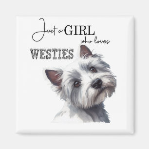 Imán Sólo un Chica al que le encanta el arte westie