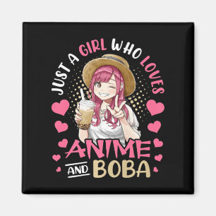 Imán Solo Un Chica Que Ama A Anime Y A Boba Tea Gift Ch