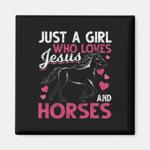 Imán Solo Un Chica Que Ama A Jesús Y A Los Caballos Cri