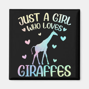 Imán Solo un Chica que ama a la jirafa