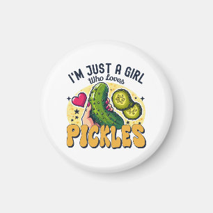 Imán Sólo un Chica que ama a las galletas - Gracioso Ve