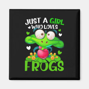 Imán Solo un Chica que ama a las ranas Chicas de niños