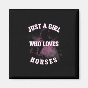 Imán Solo Un Chica Que Ama A Los Caballos, Atractiva Ca