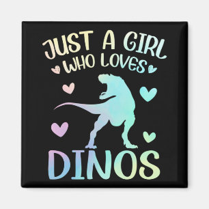 Imán Solo un Chica que ama a los Dinos Cute Dinosaurios