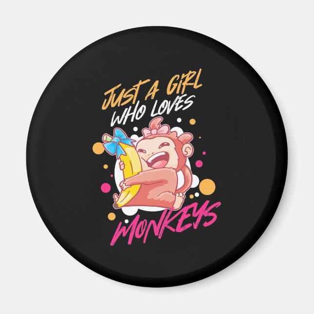 Imán Sólo un Chica que ama a los monos (Frente)