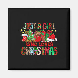 Imán Sólo un Chica que ama a los Navidades del Hot Coco