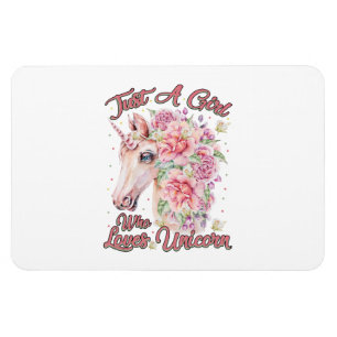 Imán Solo un Chica que ama a Unicorn