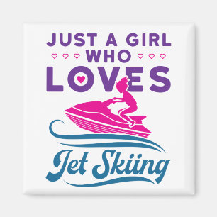 Imán Sólo un Chica que ama el jet ski PWC