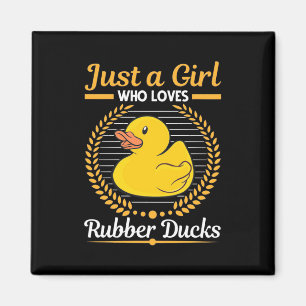 Imán Solo un Chica que ama el pato de goma