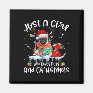 Imán Solo Un Chica Que Ama Fea A Pug Y A Los Navidades