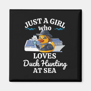 Imán Solo Un Chica Que Ama La Caza De Patos En El Cruis