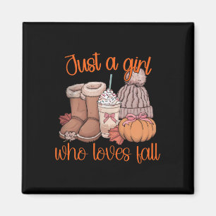 Imán Solo un Chica que ama la picadura de calabaza