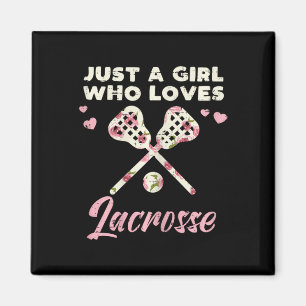 Imán Solo Un Chica Que Ama Lacrosse Lax Player Goalie G