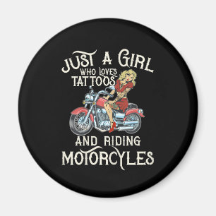 Imán Sólo un Chica que ama las motocicletas Gracioso re