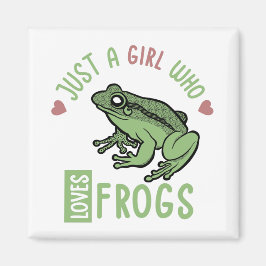 Imán Solo un chica que ama las ranas Ranas Ranas Ranas 