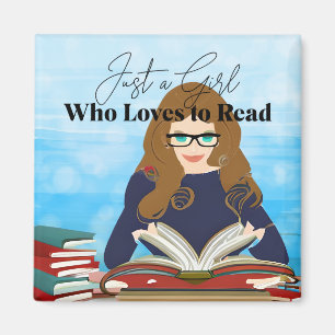 Imán Sólo un Chica que ama leer
