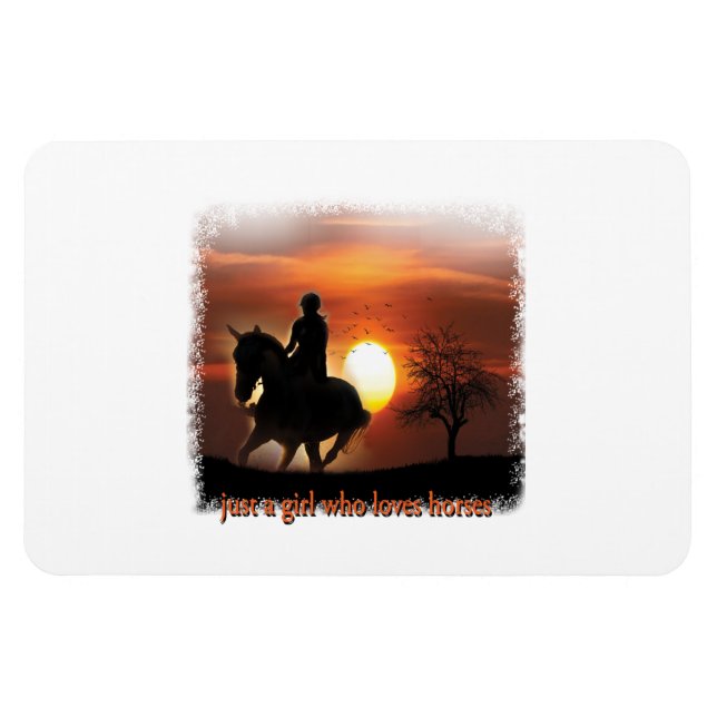 Imán solo un chica que ama los caballos (Horizontal)