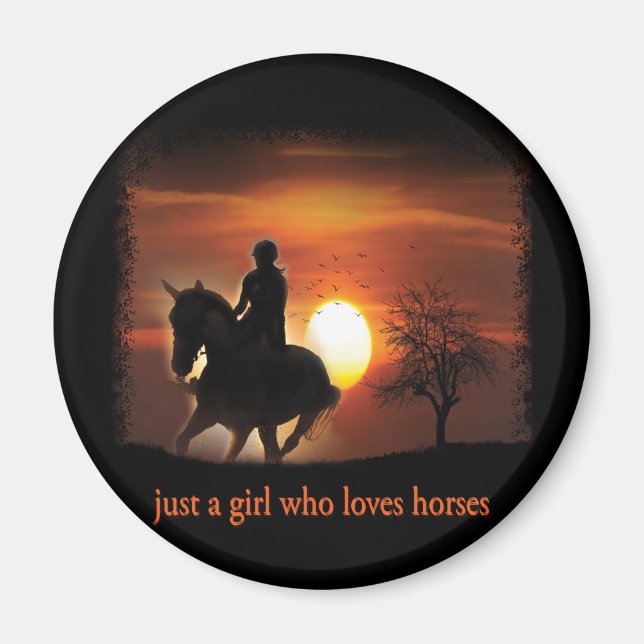 Imán solo un chica que ama los caballos (Frente)