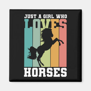 Imán Sólo un chica que ama los caballos   Chica de caba