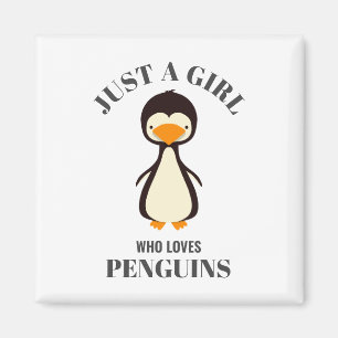 Imán Sólo un chica que ama los pingüinos